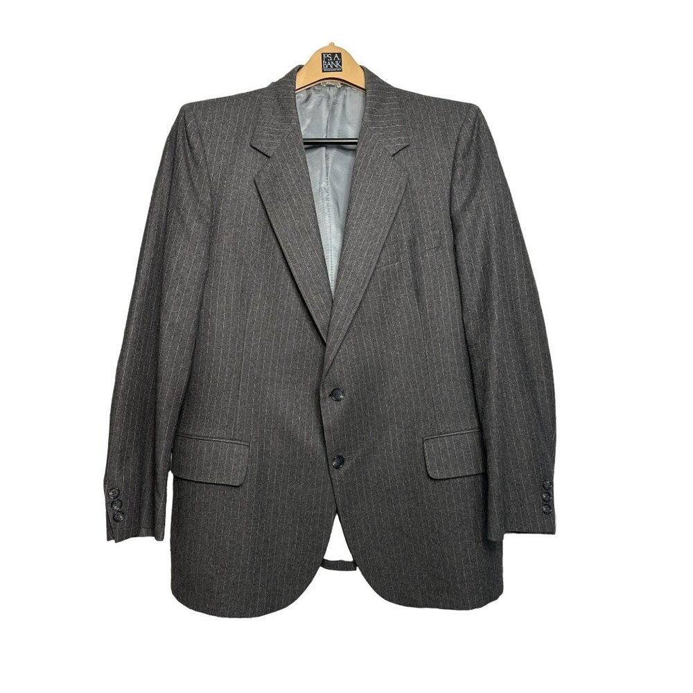 Vintage The Hub Men’s Gray Wool Blazer | 2-Button‎ Sport Coat Size Unknown